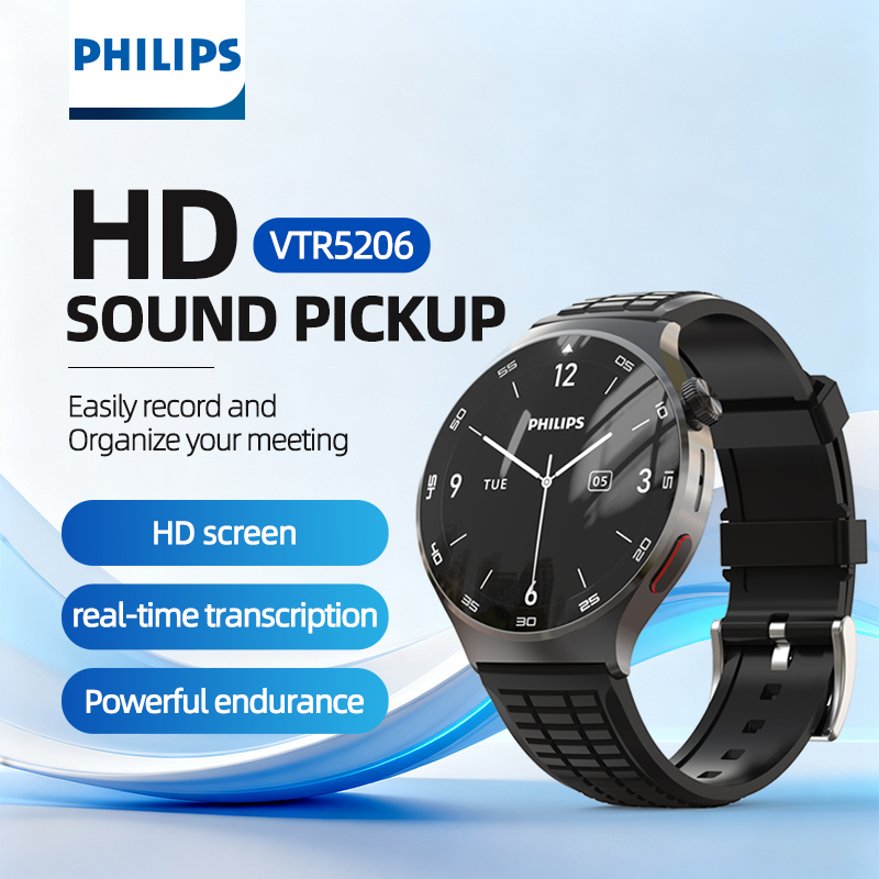 Smartwatch Noise Watches For Men - PHILIPS Voice Recorder Watch Man Business