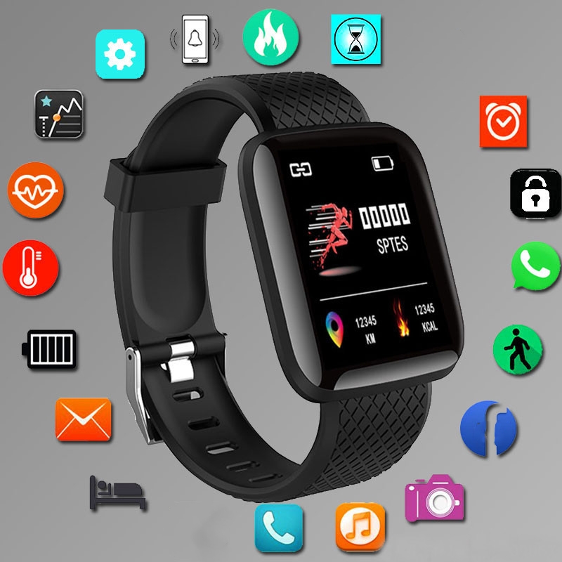 Smartwatch Square Watches For Men - Sport Smartwatch Fitness Bracelet Music Control