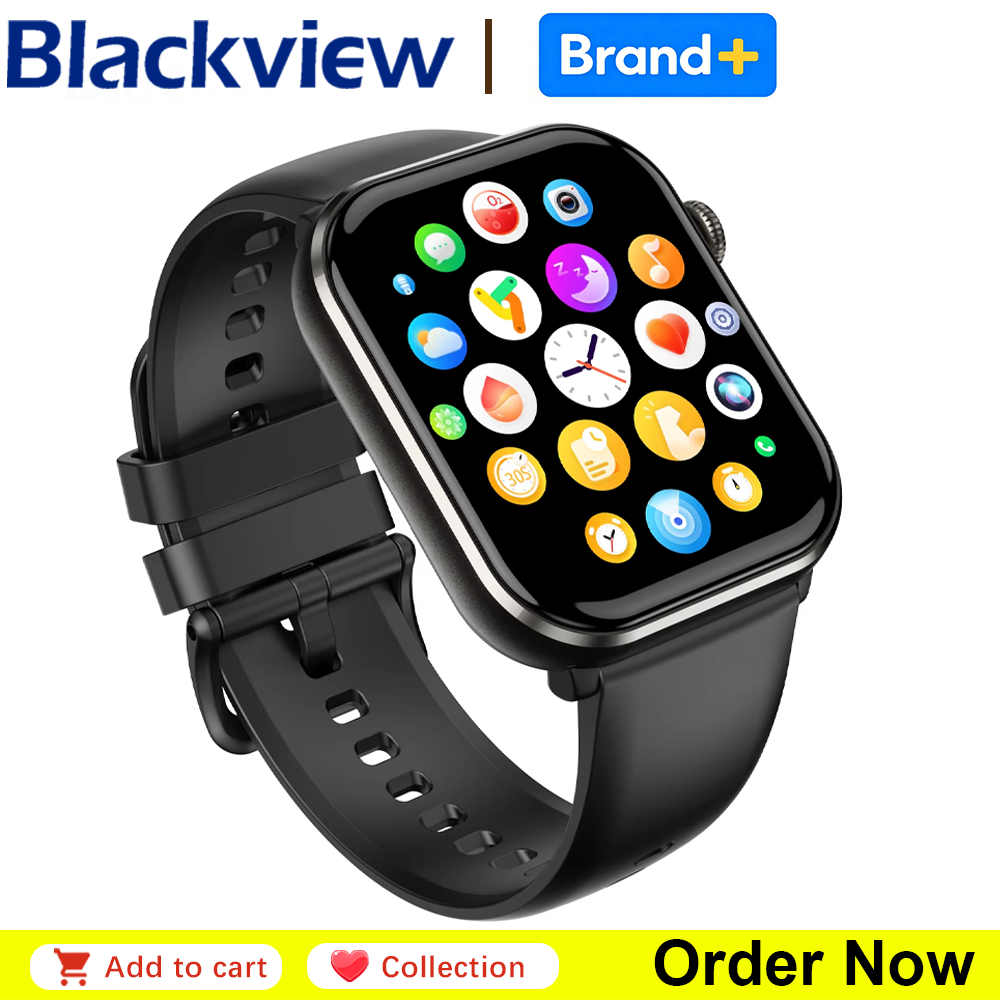 Smartwatch Square Watches For Men - Blackview R60 Bluetooth Call Smartwatch 1.96''