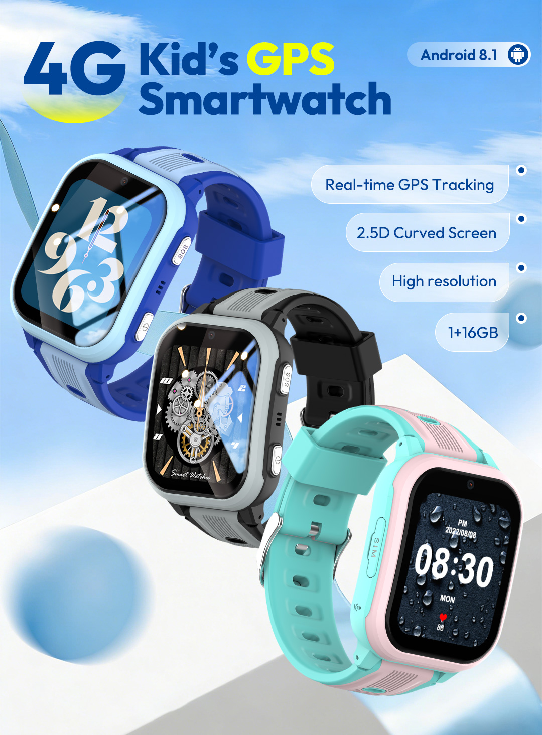 Smartwatch Watches Gift For Boys - KT41 Smart Watch - 4G Phone