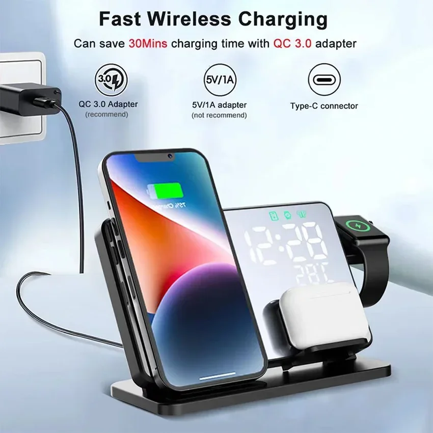 Wireless Charger Alarm Clock S - Watches Smartwatch Samsung 评论和价格