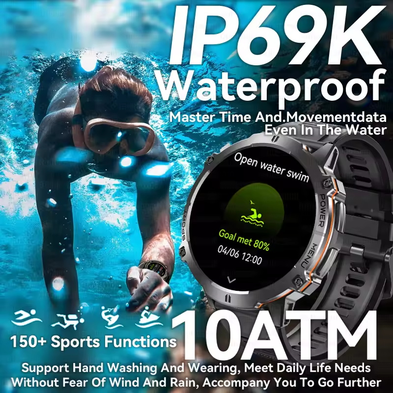 2026New Military 1000mAh Sport - Smartwatch Professional Watches For Men 评论和价格