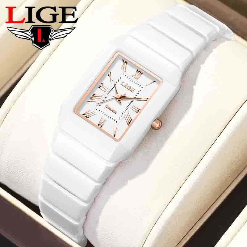 LIGE Watch Women's Wristwatch  - Luxury Ceramic Watch 评论和价格