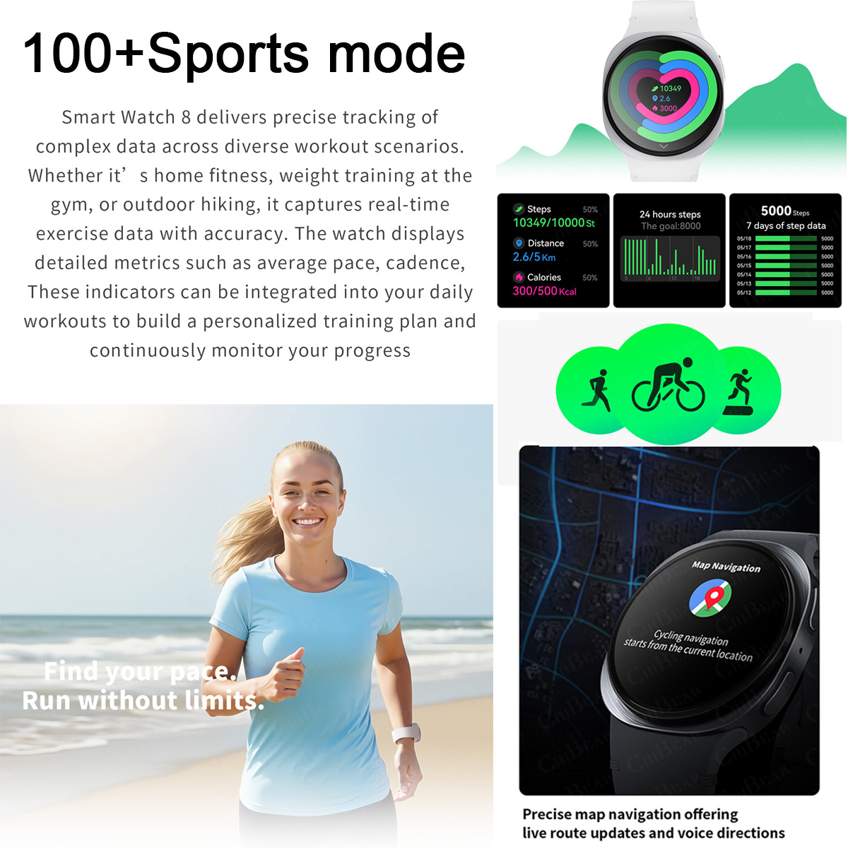 2026 New Watches 8 Mini GPS Tr - Smartwatch Professional Watches For Men 评论和价格