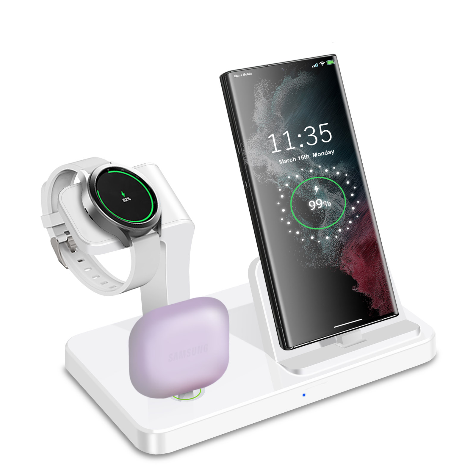 3 in 1 Wireless Charger Dual T - Watches Smartwatch Samsung 评论和价格