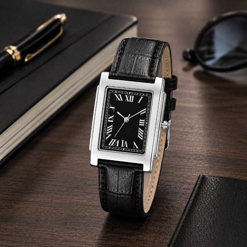 Business Men Analog Quartz Wat - Smartwatch Square Watches For Men 评论和价格