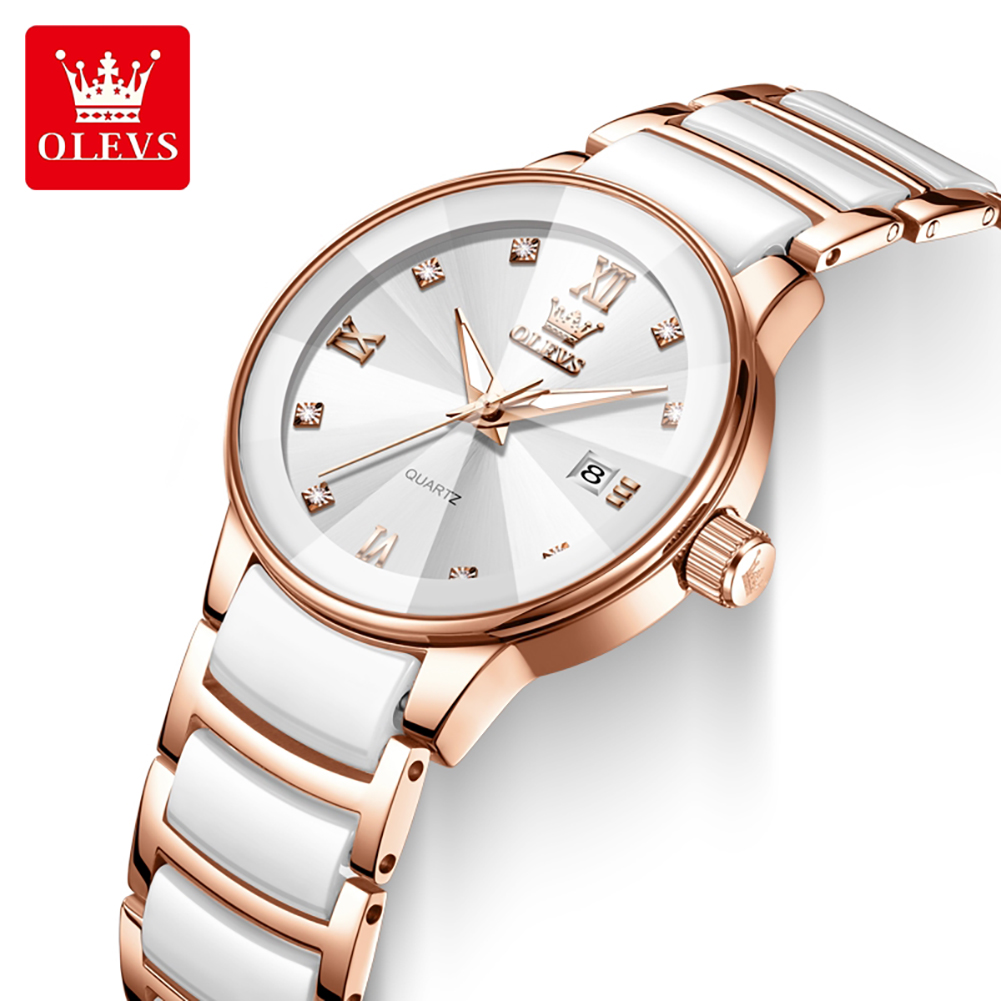 OLEVS 7114 Women Watch Ceramic - Luxury Ceramic Watch 评论和价格
