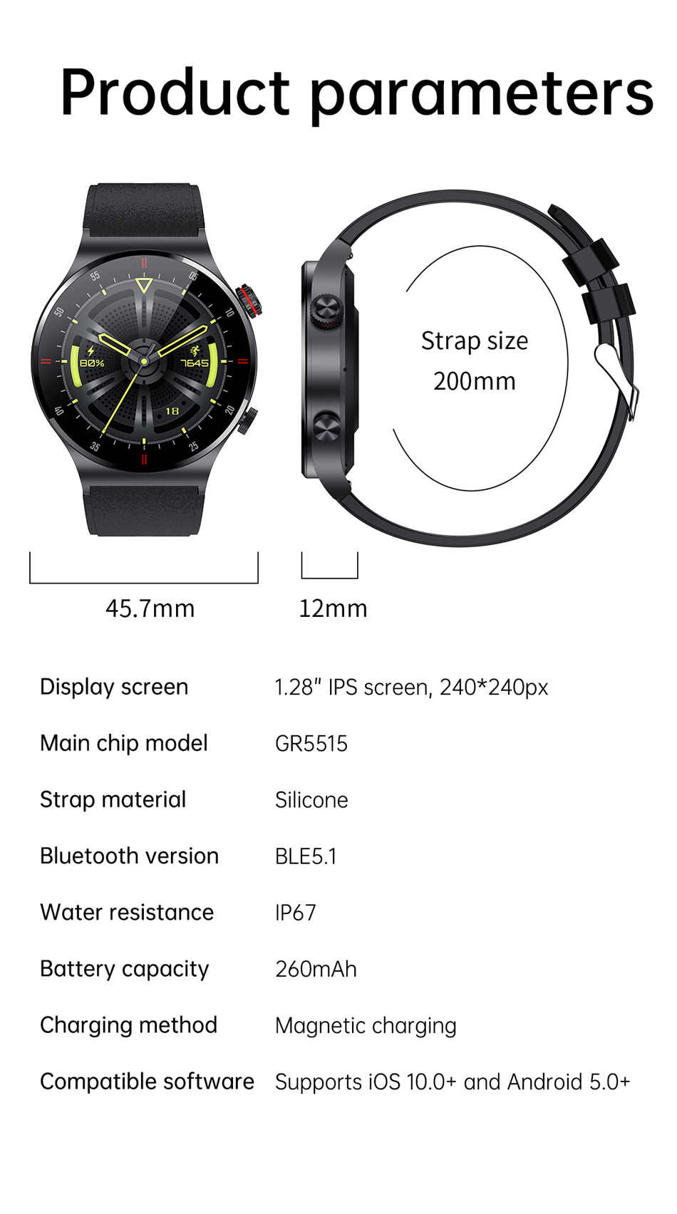 for Samsu  Galax  A52 A41 A40  - Smartwatch Iphone Watch For Men 评论和价格