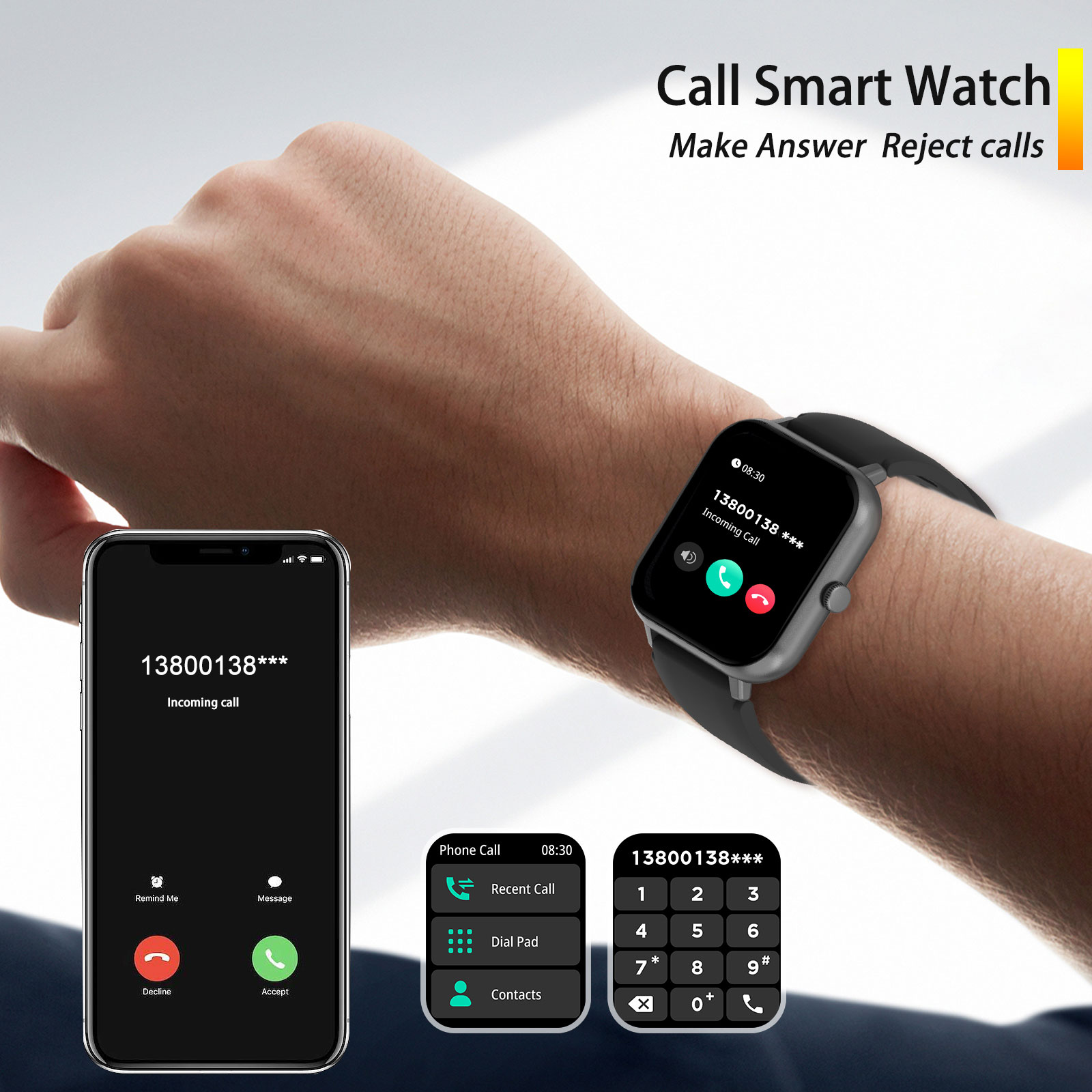 1.44inch Smart watch, wireless - Smartwatch Iphone Watch For Men 评论和价格