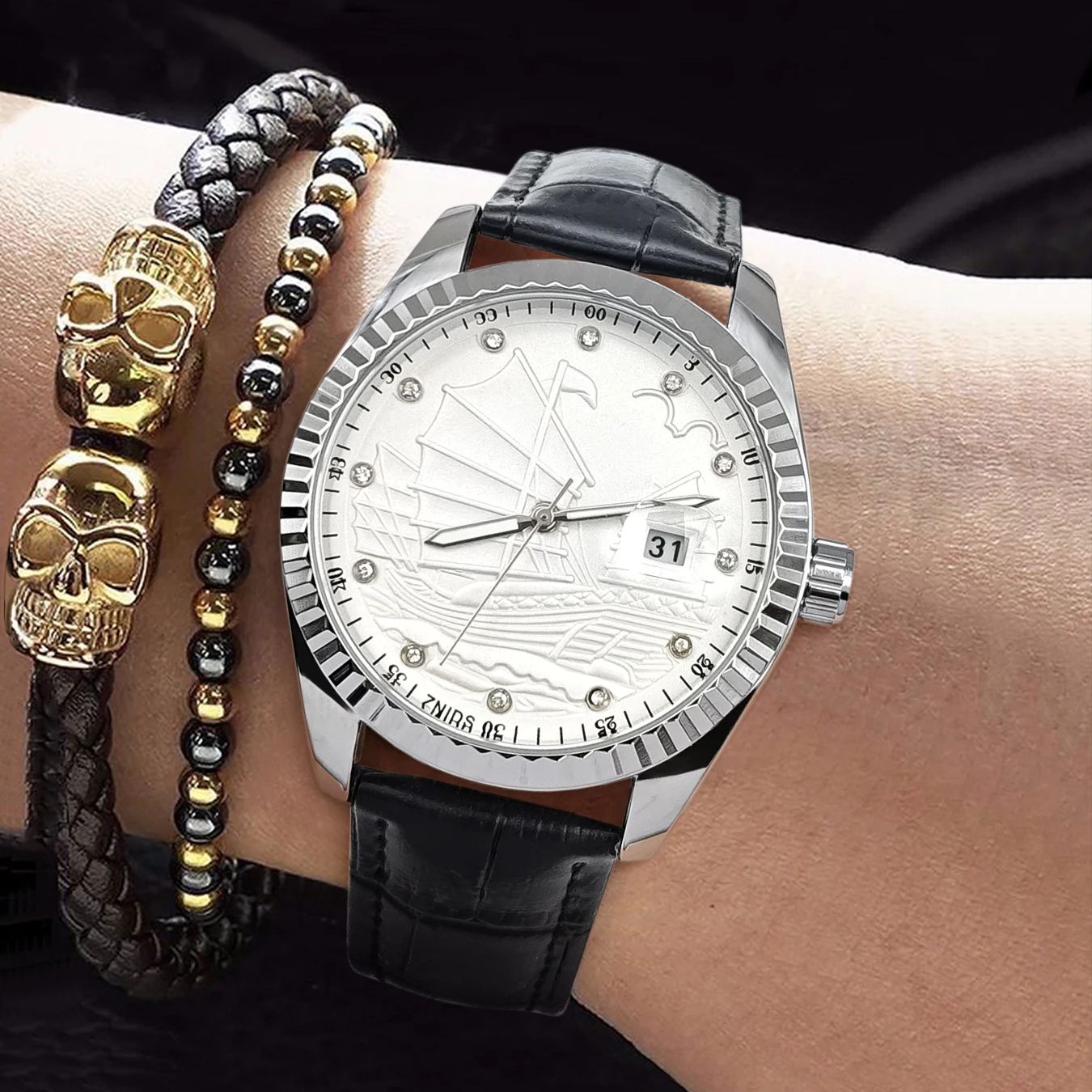 European and American Style Sa - Smartwatch Watches Best Gift For Men 评论和价格