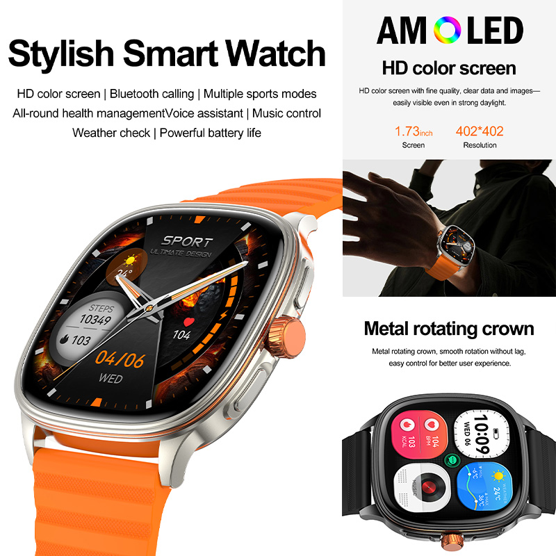 YAOCX HK73 AMOLED Smartwatch M - Smartwatch Professional Watches For Men 评论和价格