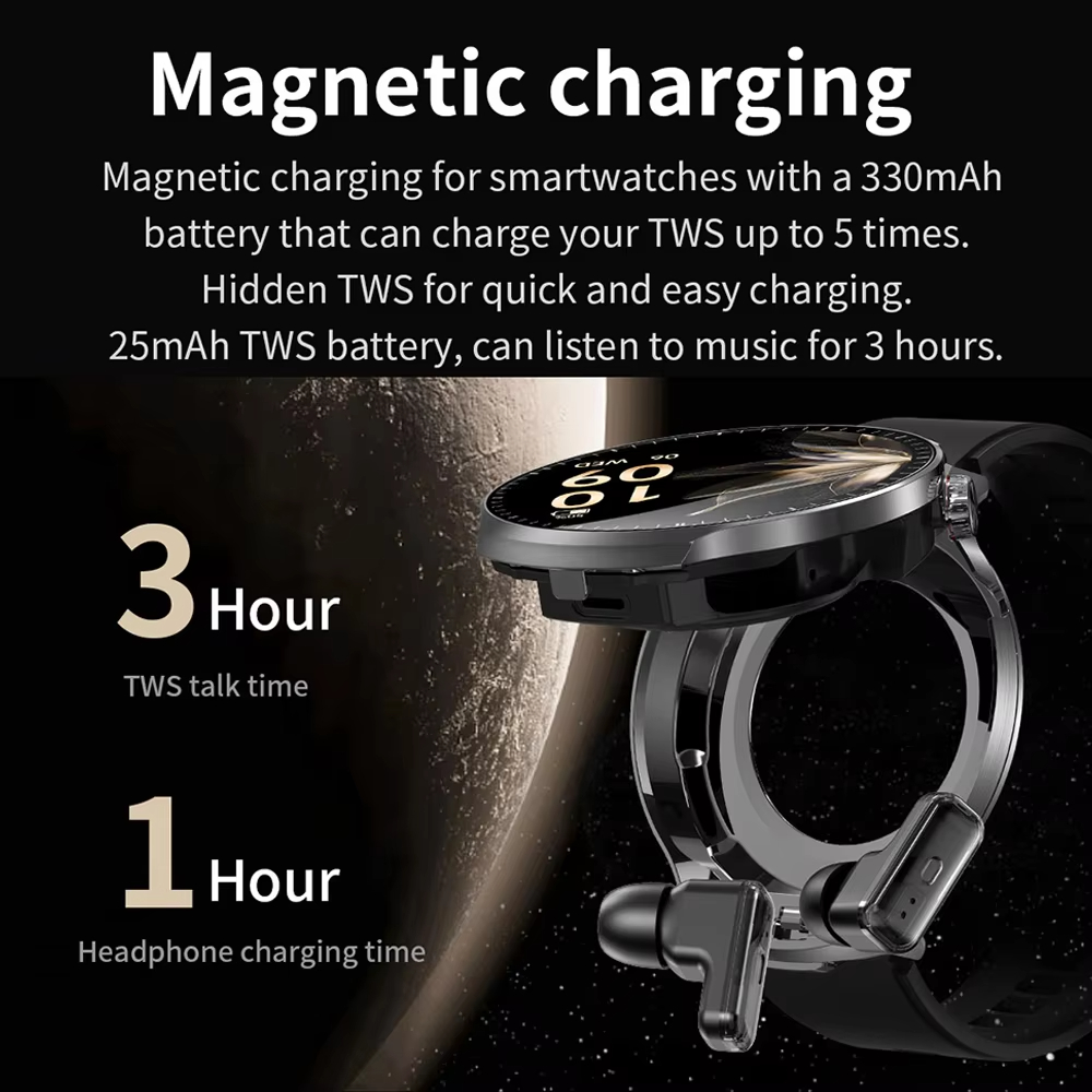 TWS 2 in 1 Smart Watch with Ea - Smartwatch Noise Watches For Men 评论和价格
