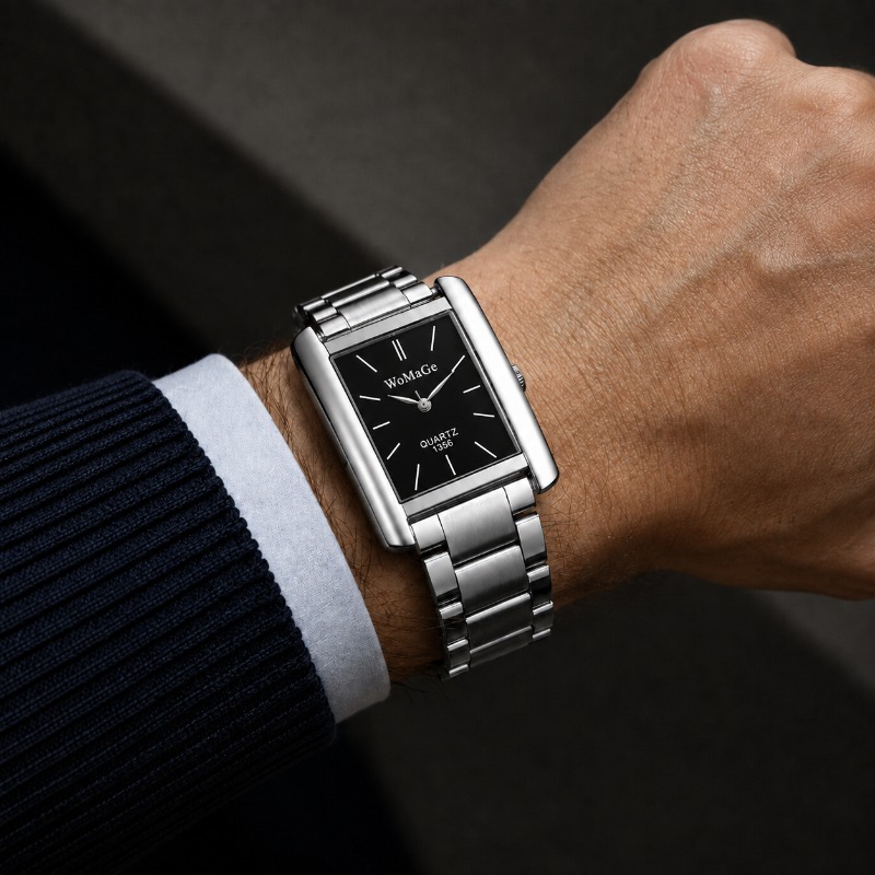 Business Men Watch Fashion Squ - Smartwatch Square Watches For Men 评论和价格