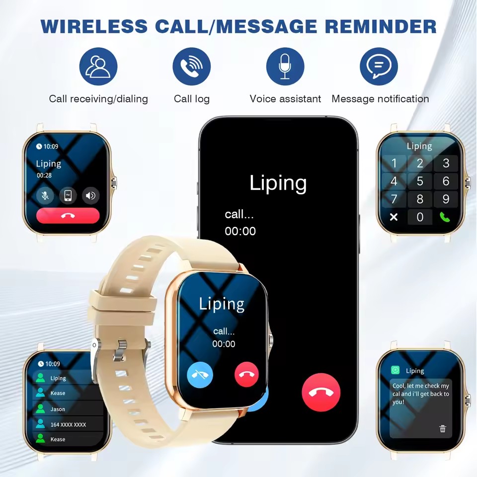 2026 New Bluetooth Call Smart  - Smartwatch Square Watches For Men 评论和价格