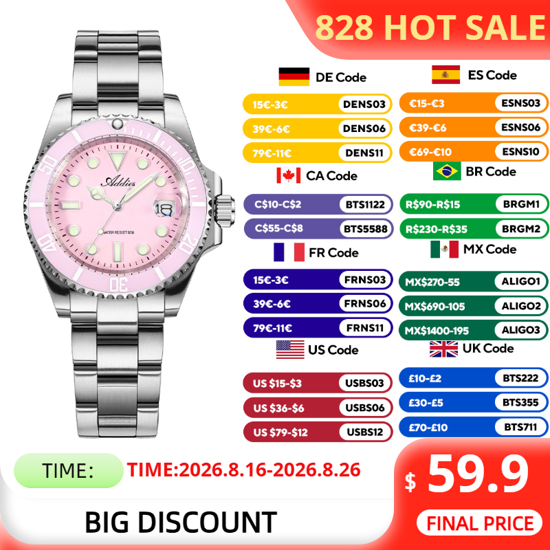 ADDIES 36mm 50m Waterproof Wom - Luxury Ceramic Watch 评论和价格