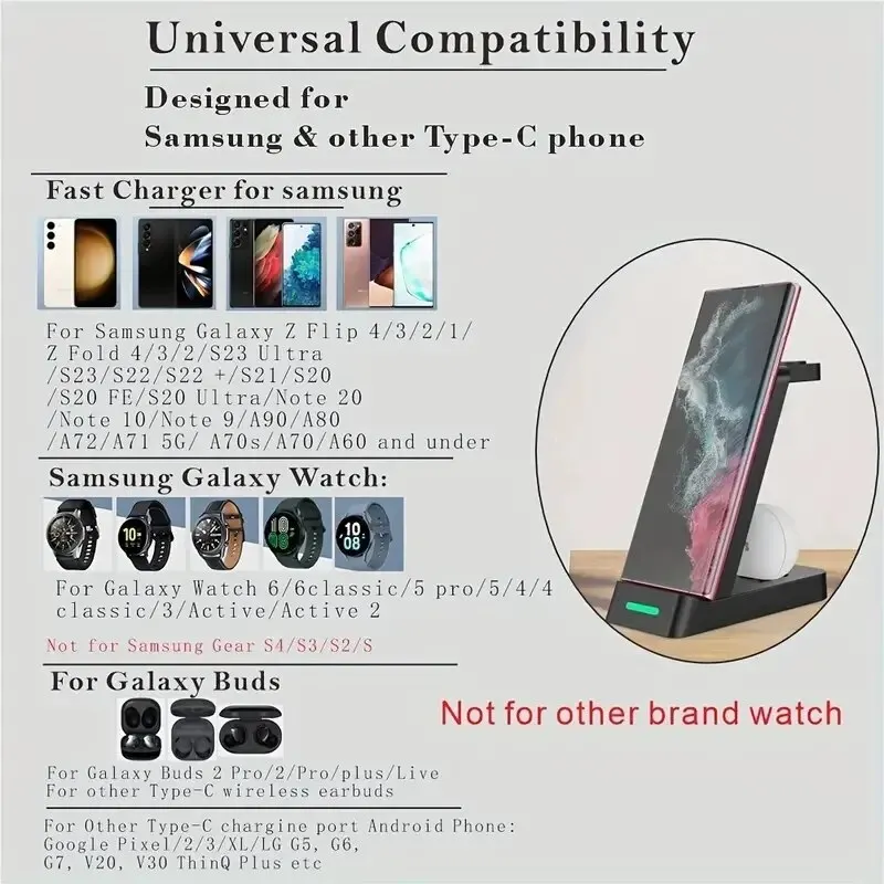 3 In 1 Charging Station for Sa - Watches Smartwatch Samsung 评论和价格