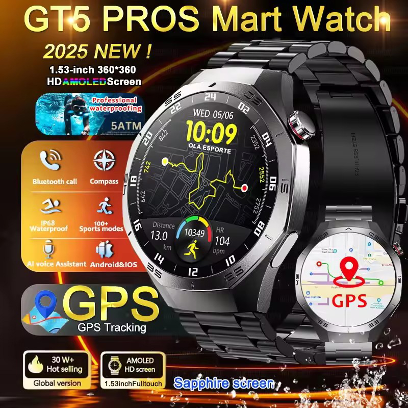 Round GPS Smart Watch Waterpro - Smartwatch Watches Best Gift For Men 评论和价格