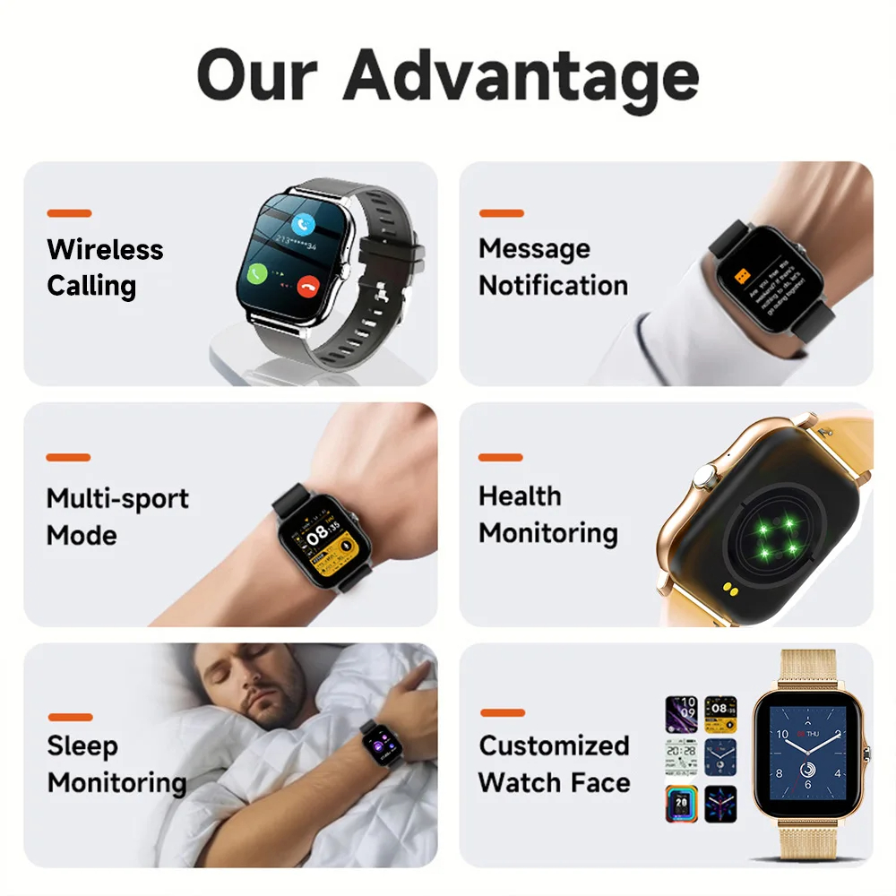 Smart Watch For Android IOS Wa - Smartwatch Professional Watches For Men 评论和价格