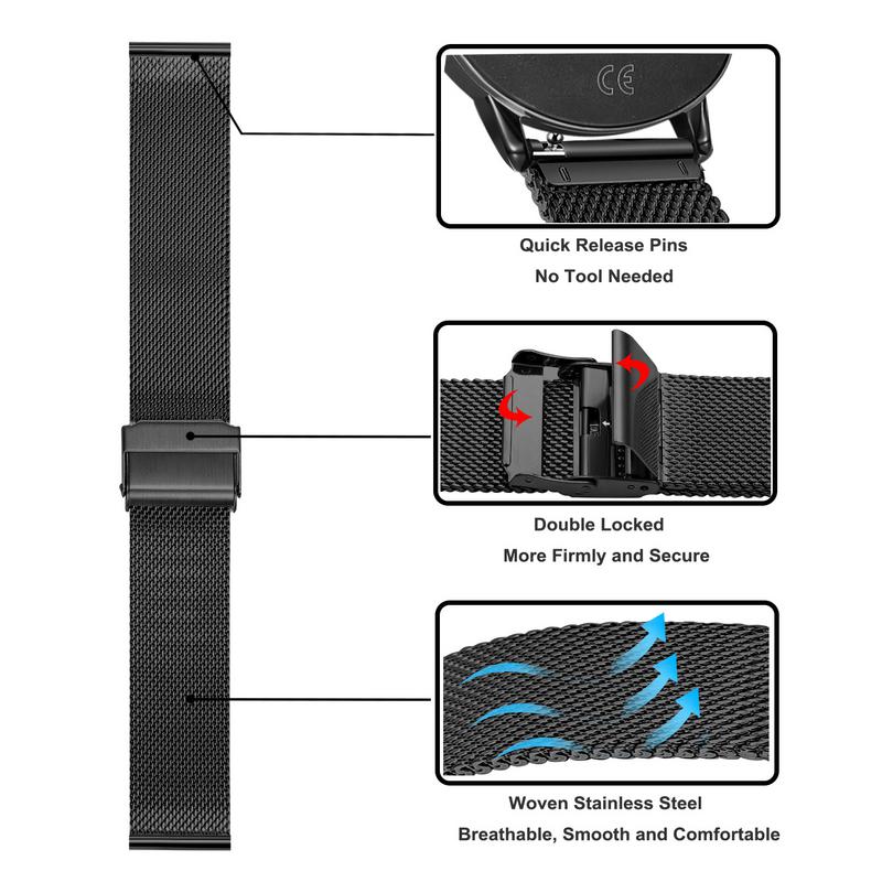 22mm Stainless Steel Strap For - Fossil Watches Smartwatch Hybrid 评论和价格