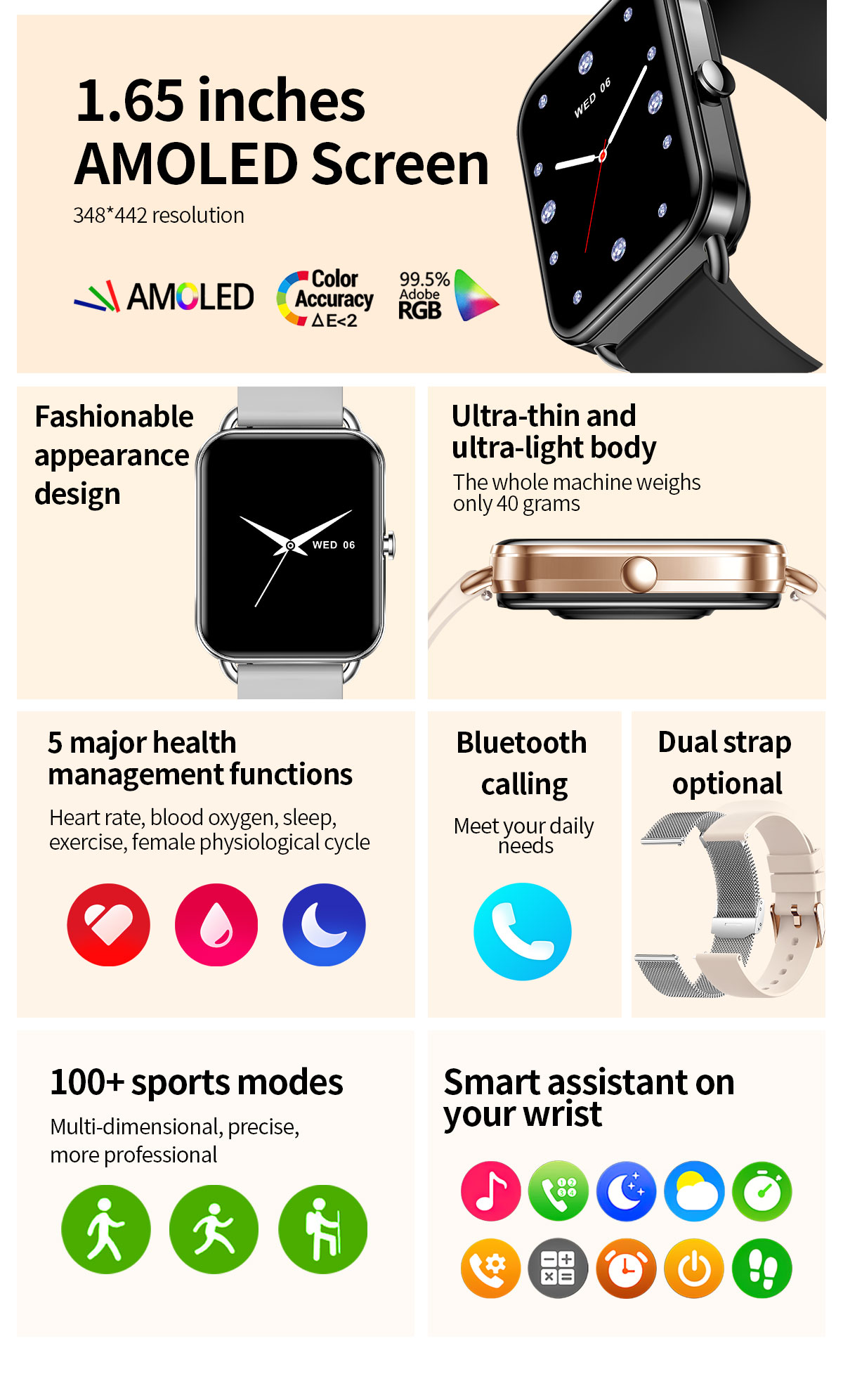 2024 Smart Watch Android Phone - Smartwatch Square Watches For Men 评论和价格