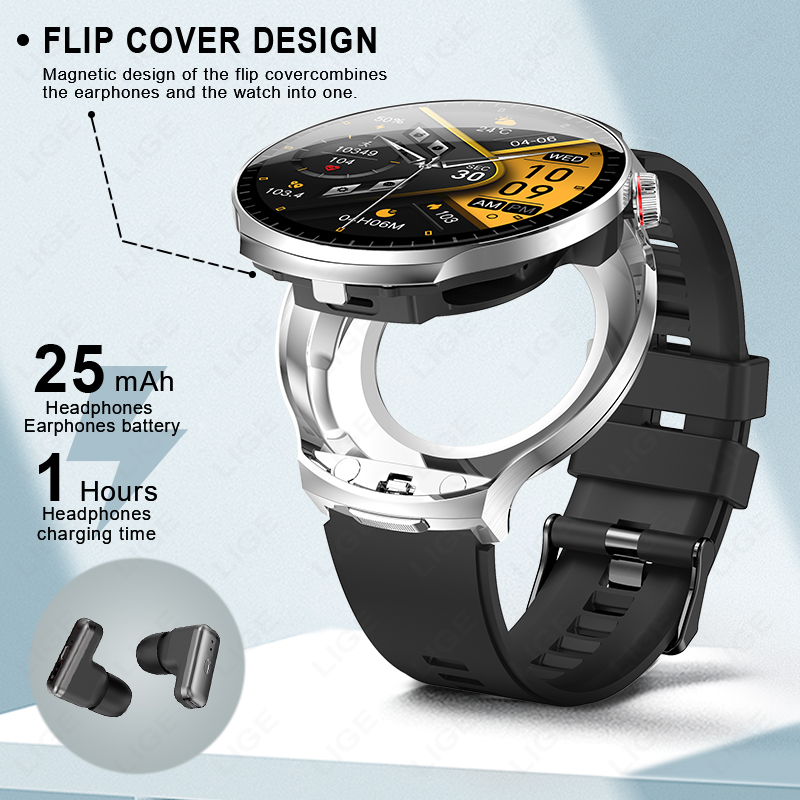 Men 2 in 1 Smart Watch with Ea - Smartwatch Noise Watches For Men 评论和价格