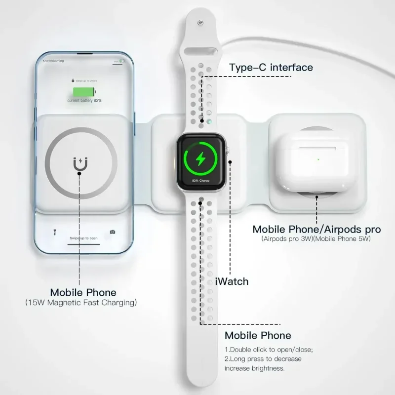 3 in 1 Portable Magnetic Wirel - Watches Smartwatch Samsung 评论和价格