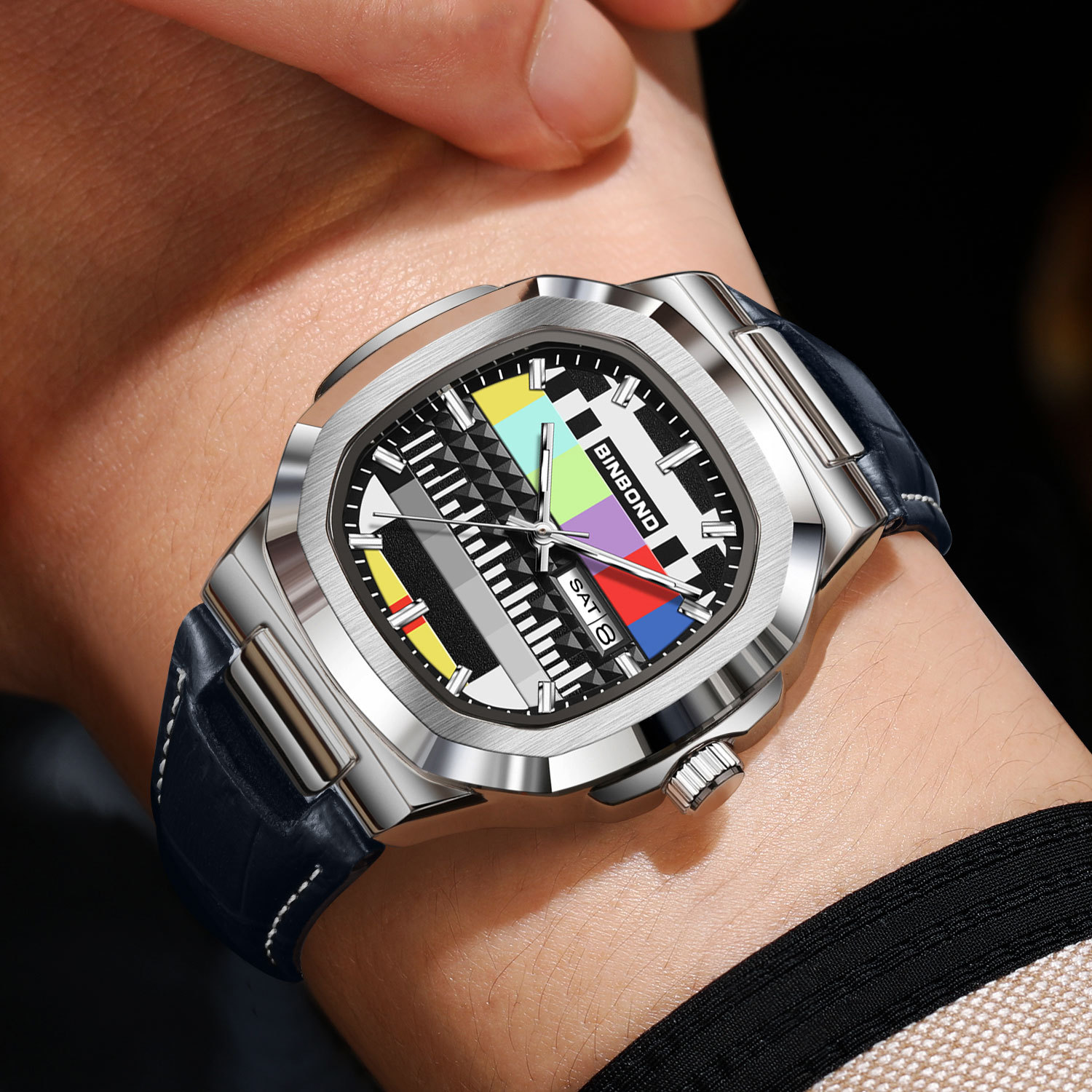BINBOND  Genuine Square Watch  - Smartwatch Square Watches For Men 评论和价格