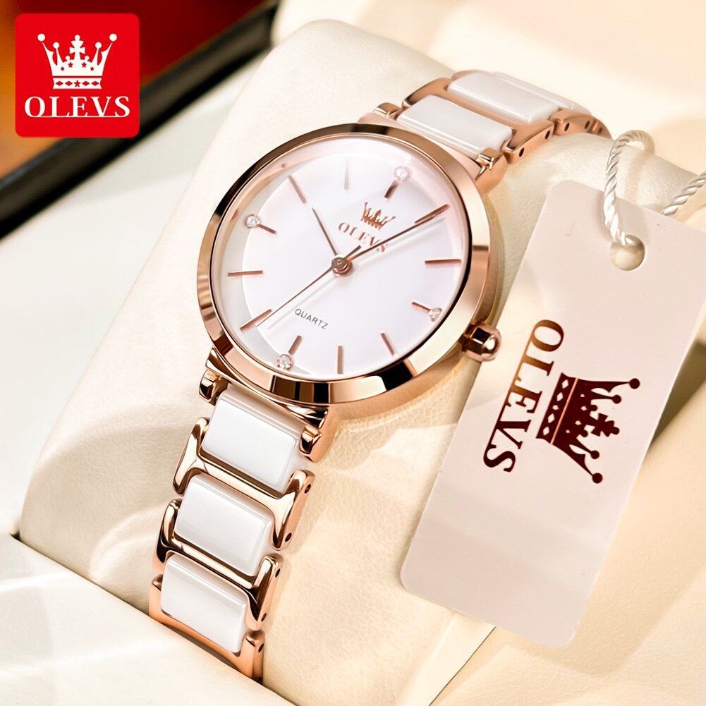 OLEVS Fashion Women Watches Re - Luxury Ceramic Watch 评论和价格