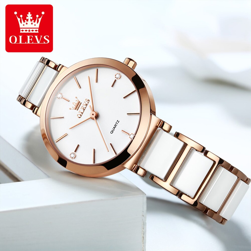 OLEVS Fashion Women Watches Re - Luxury Ceramic Watch 评论和价格